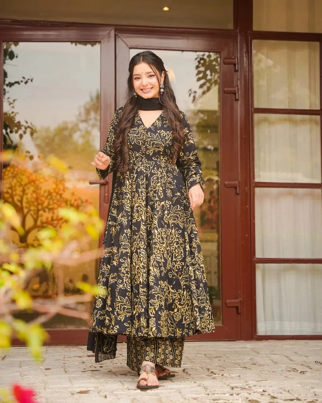 Muslin Digital Printed Kurti Set with Bottom & Dupatta