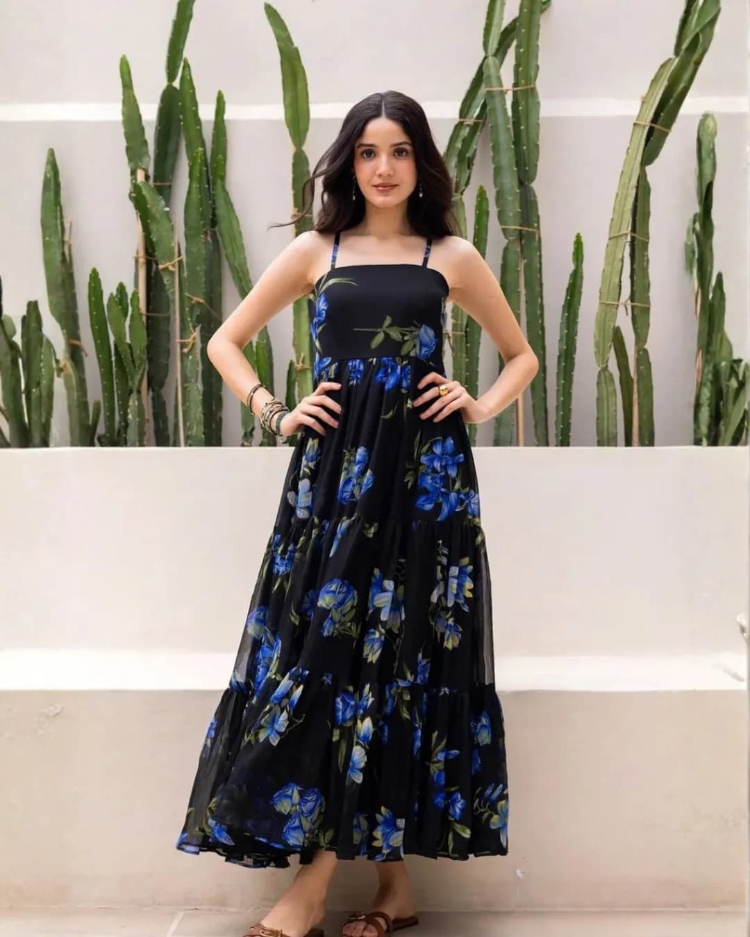 Heavy Faux Georgette Digital Printed Fully Flared Anarkali Gown