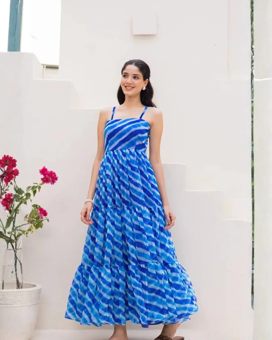 Heavy Faux Georgette Fully Flared Digital Printed Anarkali Gown