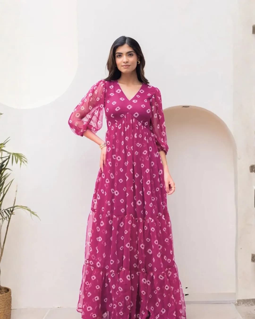 Heavy Faux Georgette Fully Flared Digital Printed Anarkali Gown