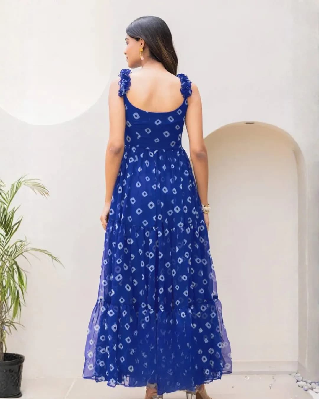Heavy Faux Georgette Fully Flared Digital Printed Anarkali Gown alternate view