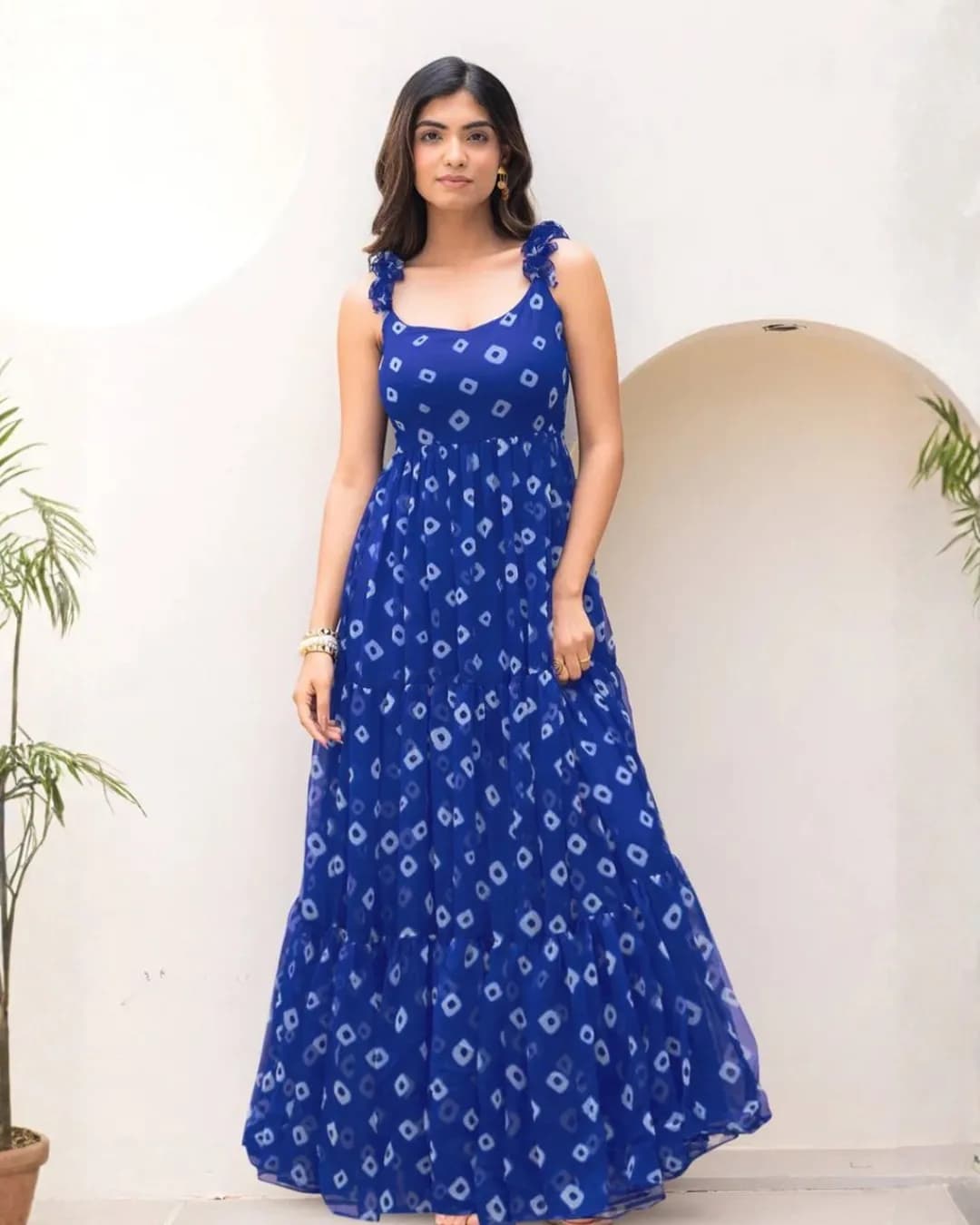 Heavy Faux Georgette Fully Flared Digital Printed Anarkali Gown