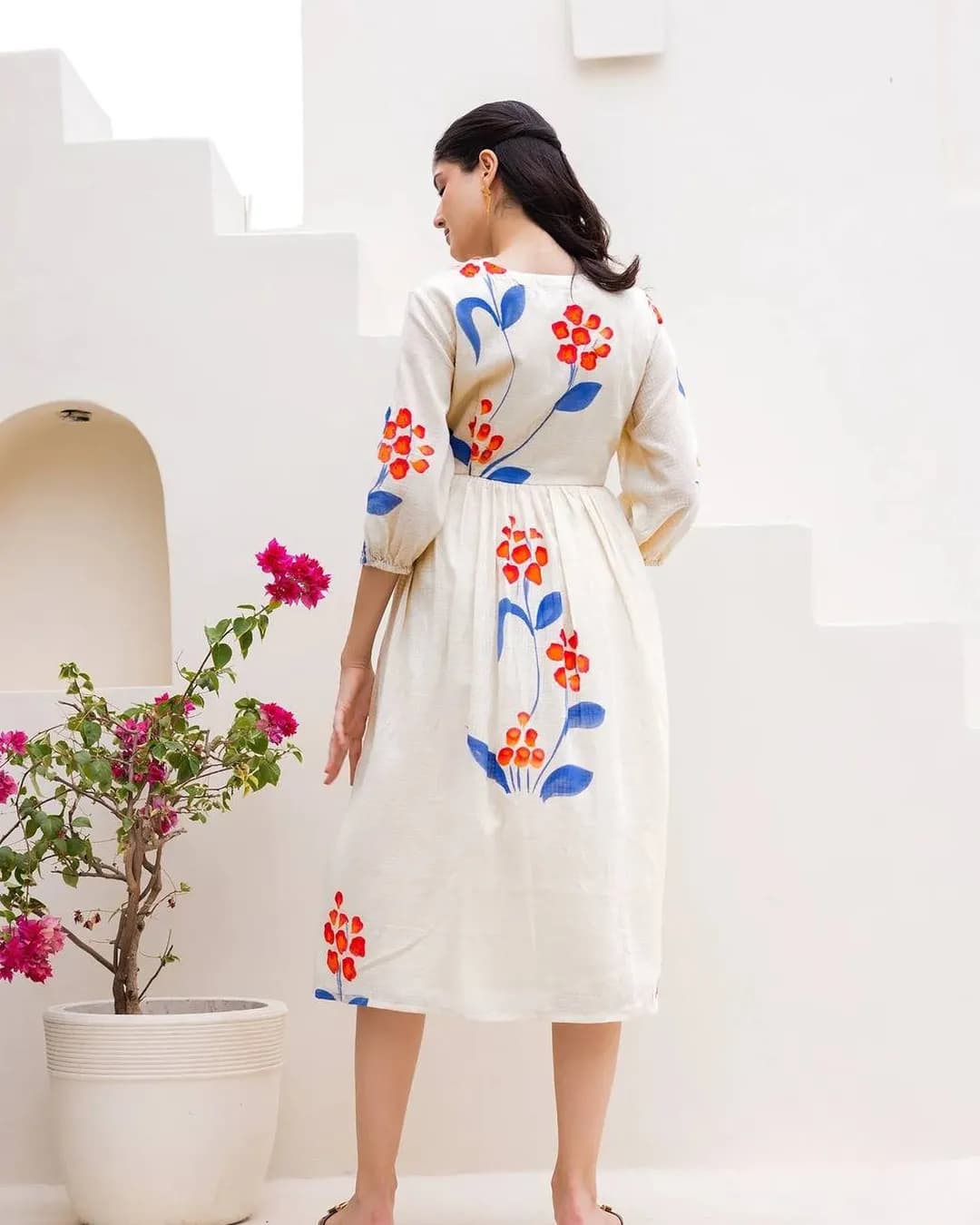 Heavy Kota Checks Digital Printed Long Gown Dress alternate view