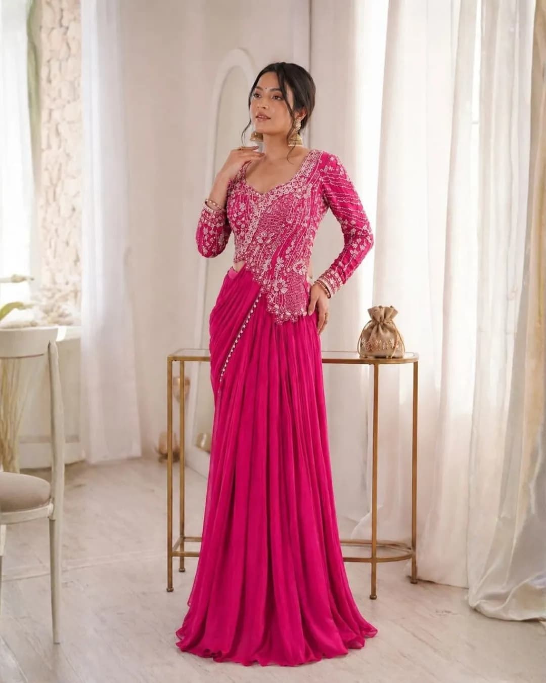 Designer Rangoli Embroidery Sequence Work Lehenga Choli Set