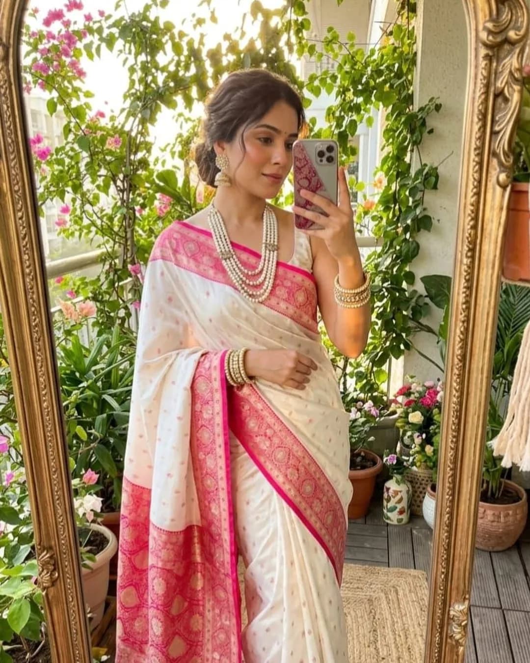 Pure Soft Ho Silk Saree with Jacquard Weaving Rich Pallu alternate view
