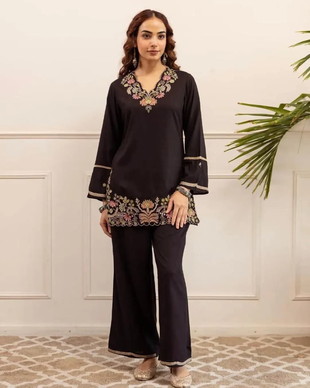 Summer Special Cotton Embroidered Cord Set