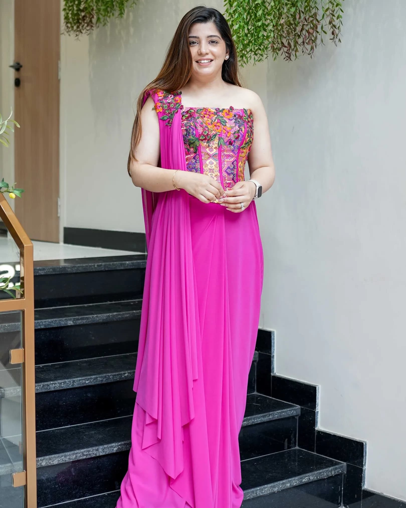 Royal Glam Ready-To-Wear Rangoli Silk Drape Saree alternate view
