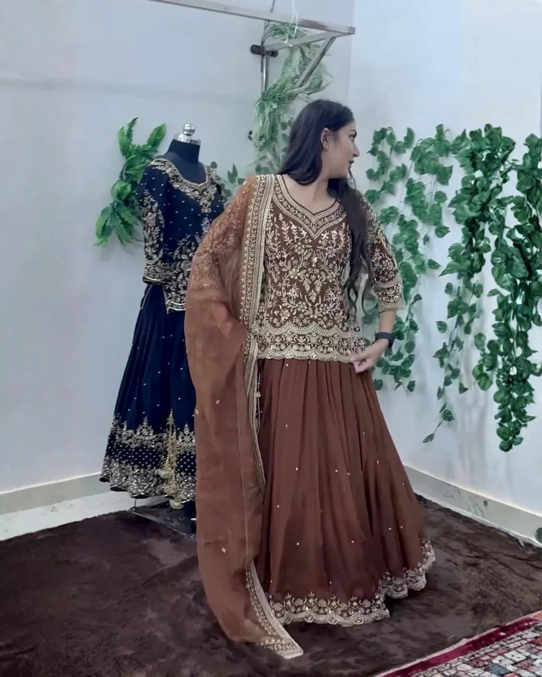 Designer Fox Georgette Lehenga Set with Embroidered Organza Dupatta
