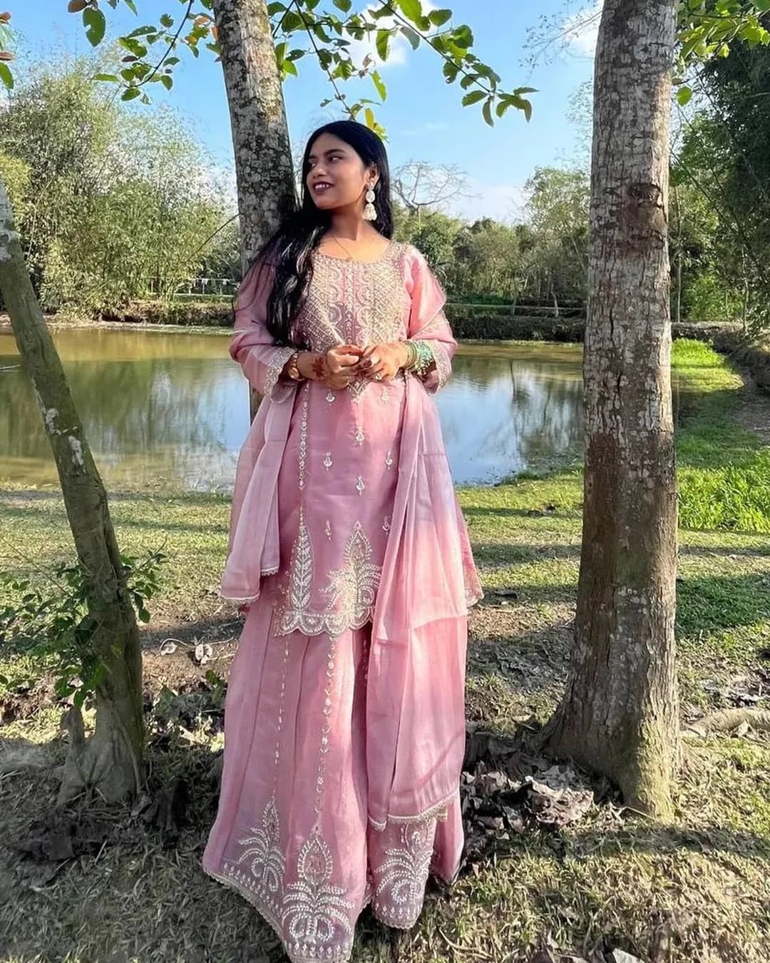 Designer Jimi Cho Sharara Set with Sequins Embroidery Work