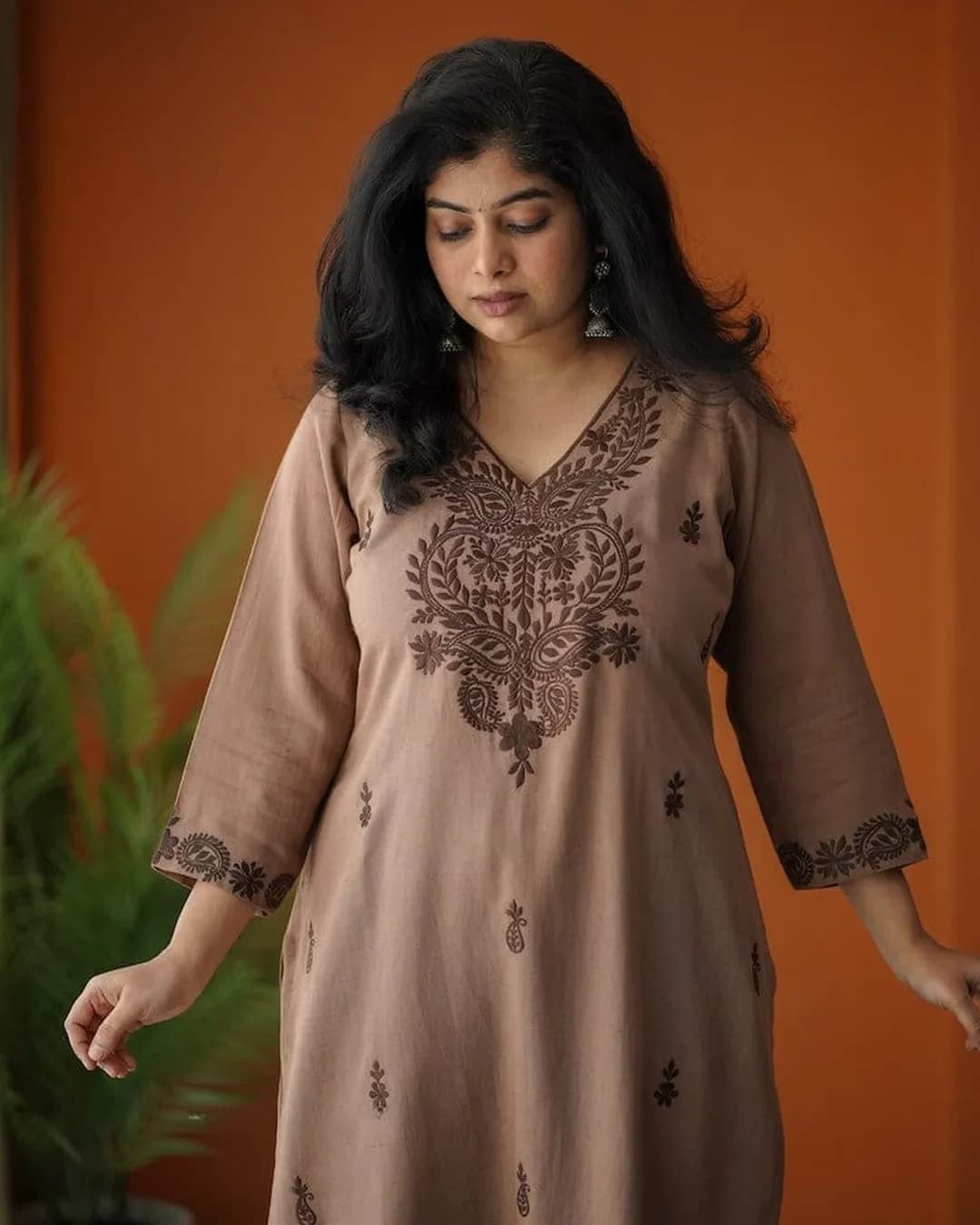 Heavy Thread Embroidered Cotton Cord Set alternate view