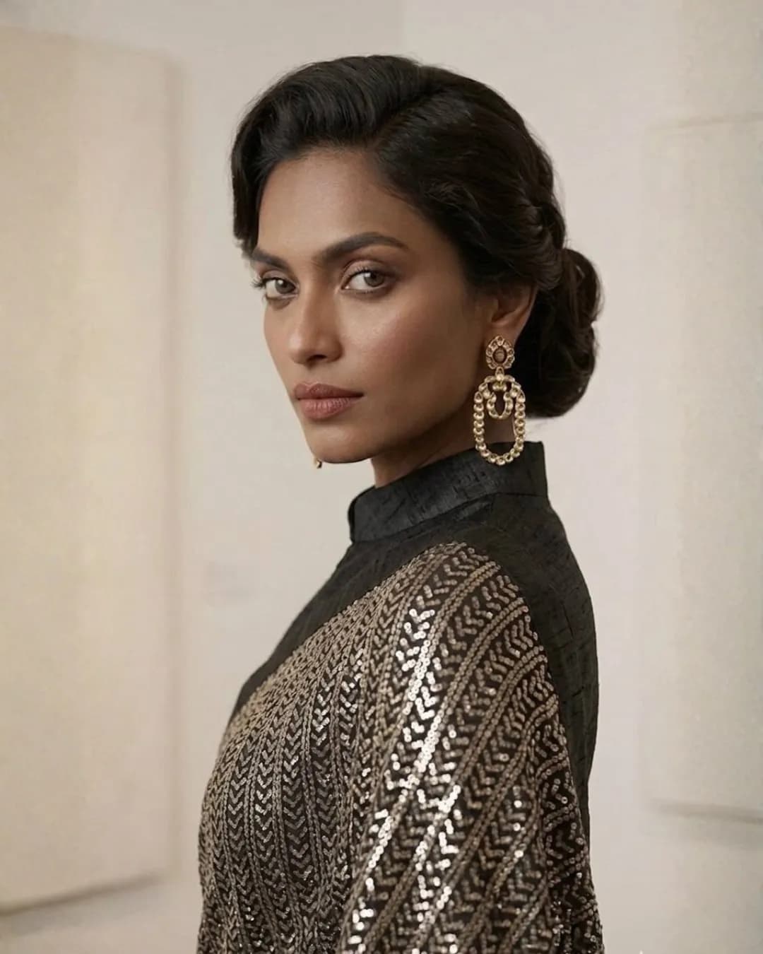 Georgette Saree with All Over Sequins Work & Banglori Satin Blouse alternate view