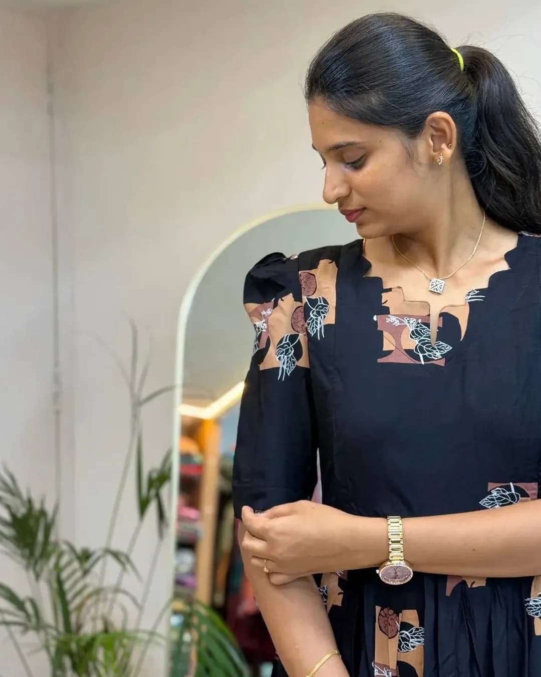 Soft Cotton Printed Midi Gown – Summer Trending Collection alternate view