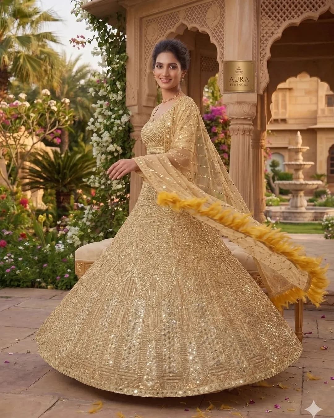 Party Wear Premium Soft Net Lehenga with Dori, Coding & Heavy Sequins Work alternate view