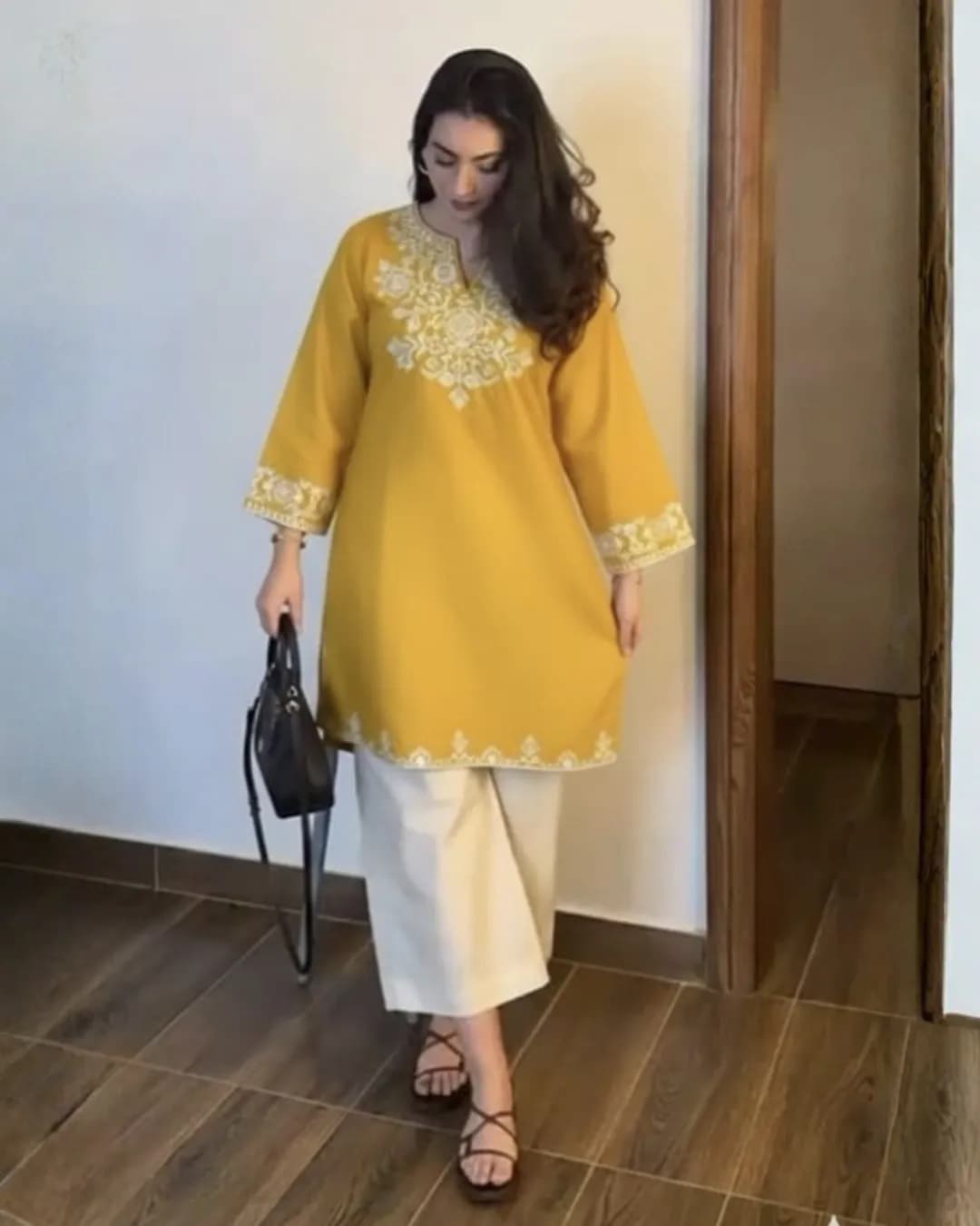 Women's Pure Cotton 60x60 Embroidered Co-Ord Set with Palazzo