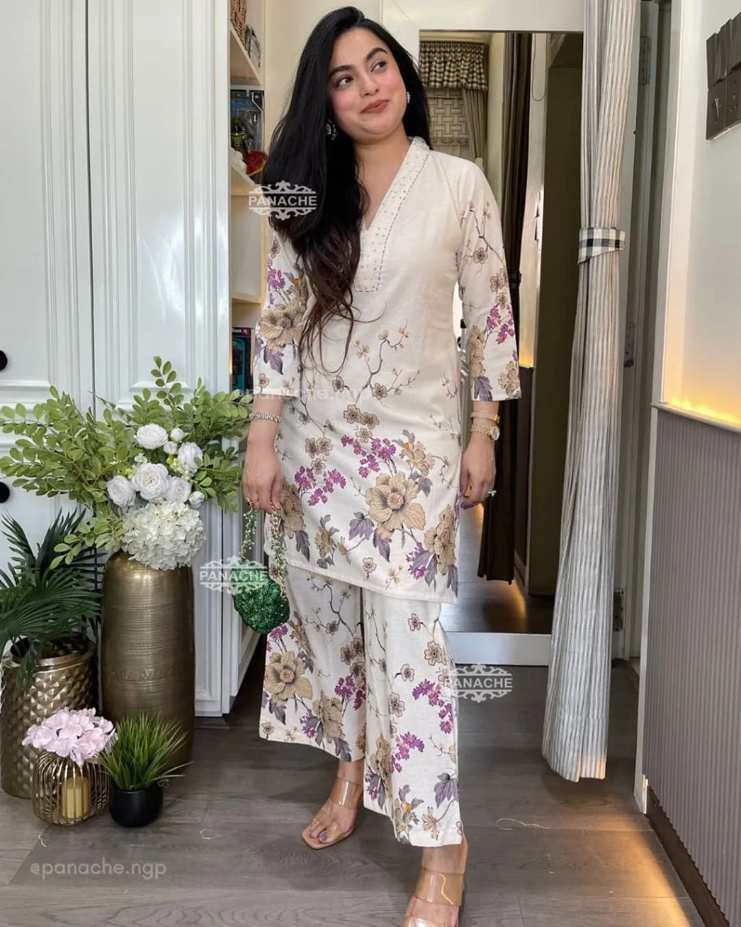 Designer Pure Lilan Cotton 2-Piece Set