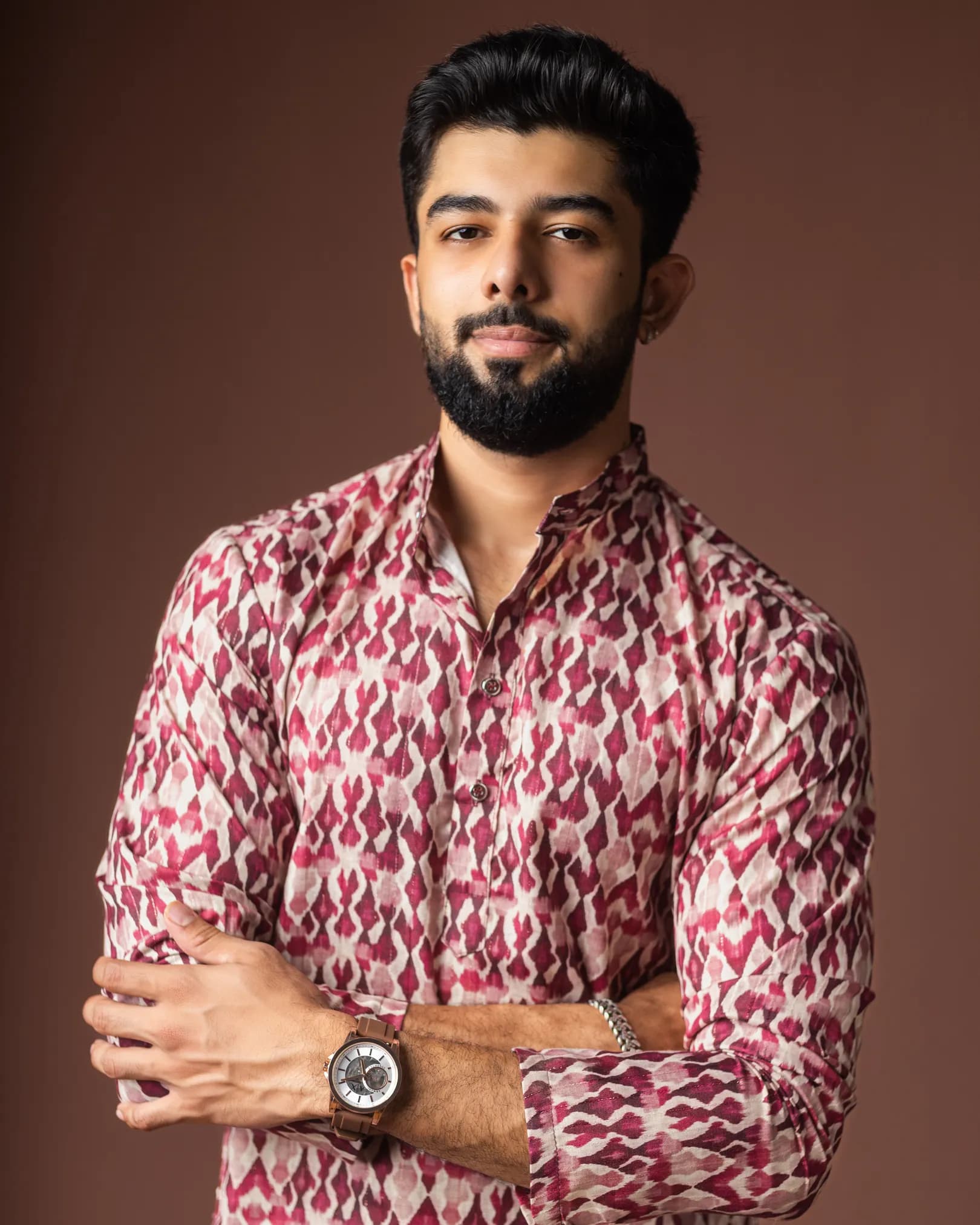 Premium Men’s Festive Wear Blended Linen Kurta with Cotton Bottom Set alternate view