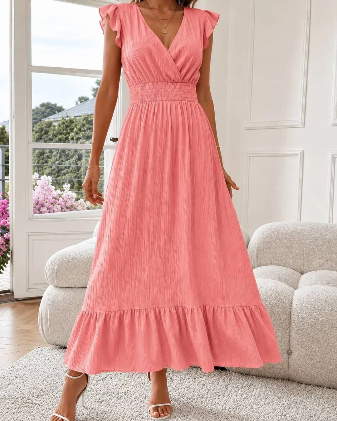 Designer Delta Gown in Premium Polyester Fabric with Dyed Finish – Elegant Party Wear alternate view
