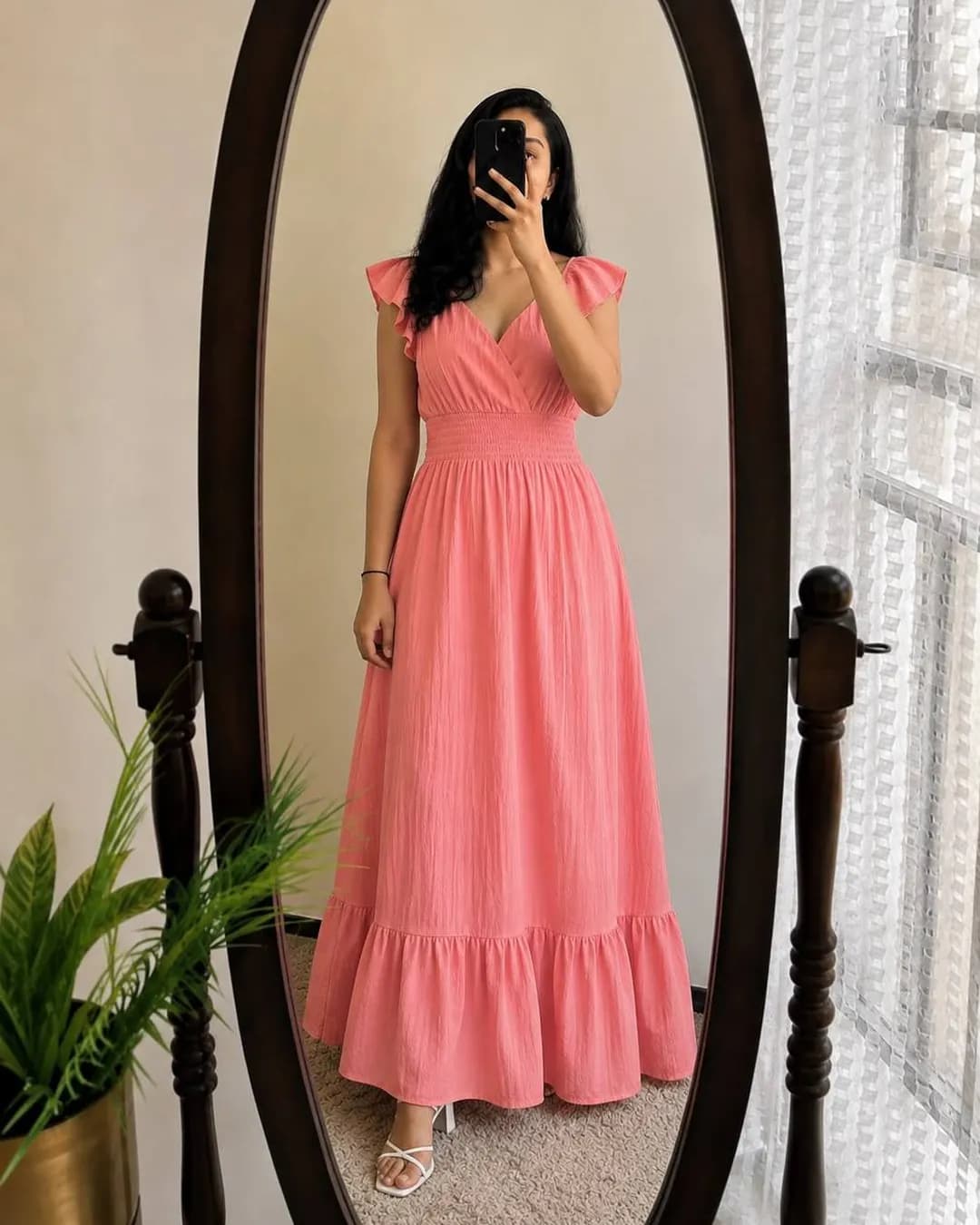 Designer Delta Gown in Premium Polyester Fabric with Dyed Finish – Elegant Party Wear