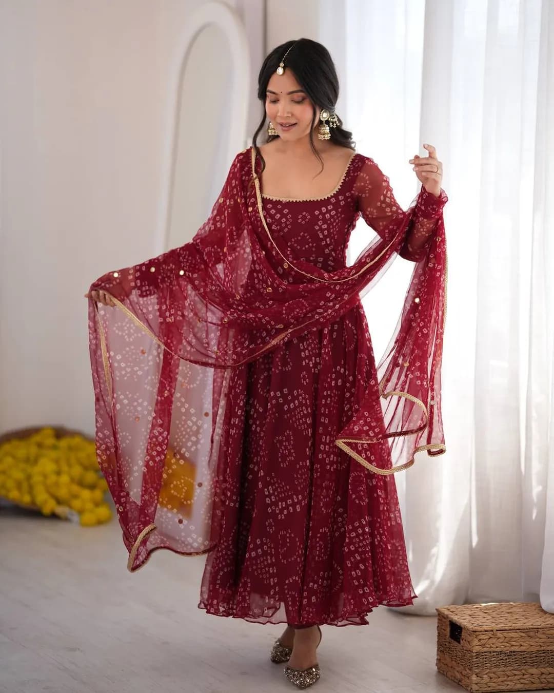Digital Printed 7-Meter Flair Anarkali 3-Piece Set