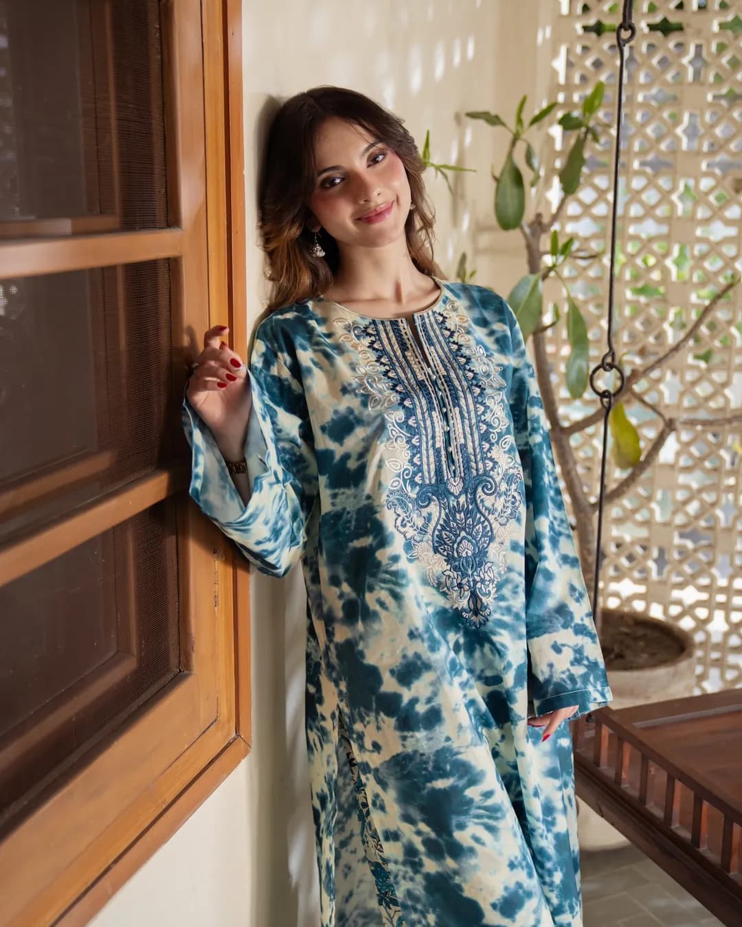 Festival Special Pure Cotton 60/60 Kurti Pant Set alternate view