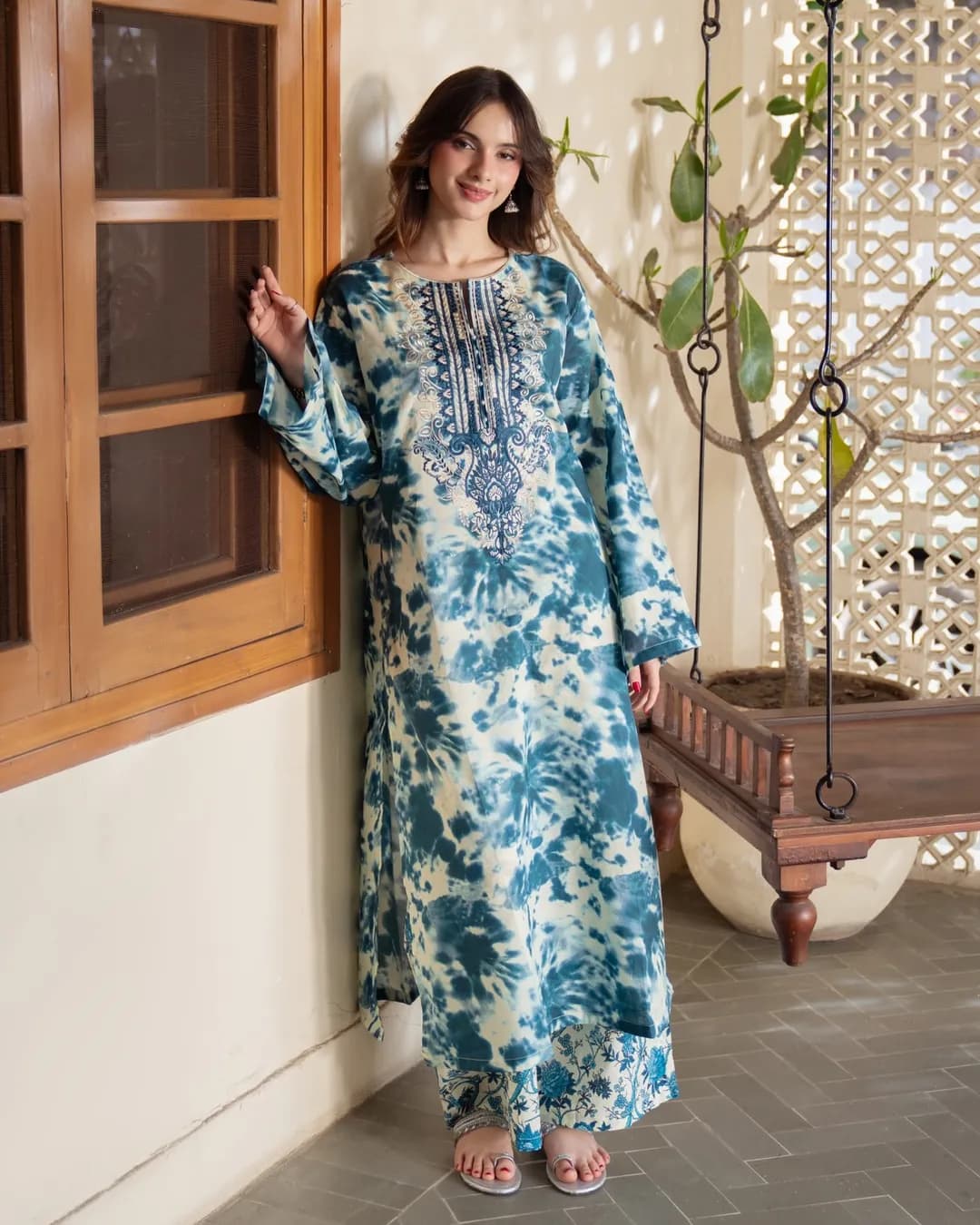 Festival Special Pure Cotton 60/60 Kurti Pant Set