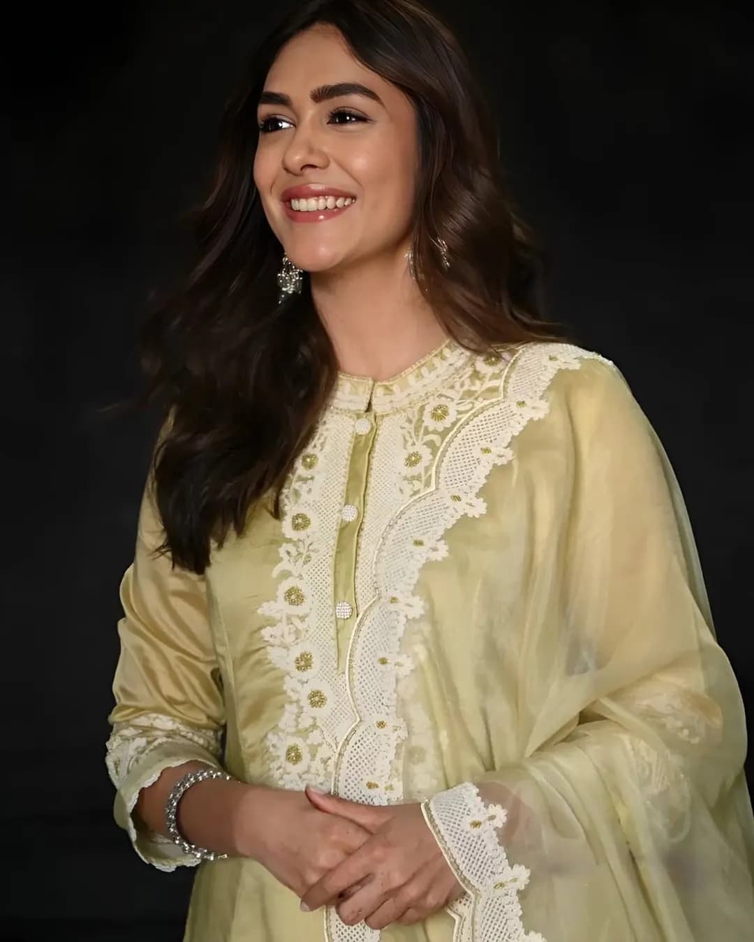 Designer Roman Silk Embroidered Top, Salwar & Dupatta Set alternate view