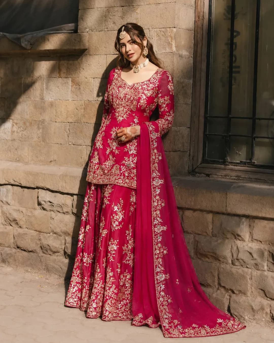 Premium Chinon Kurti, Palazzo & Dupatta Set