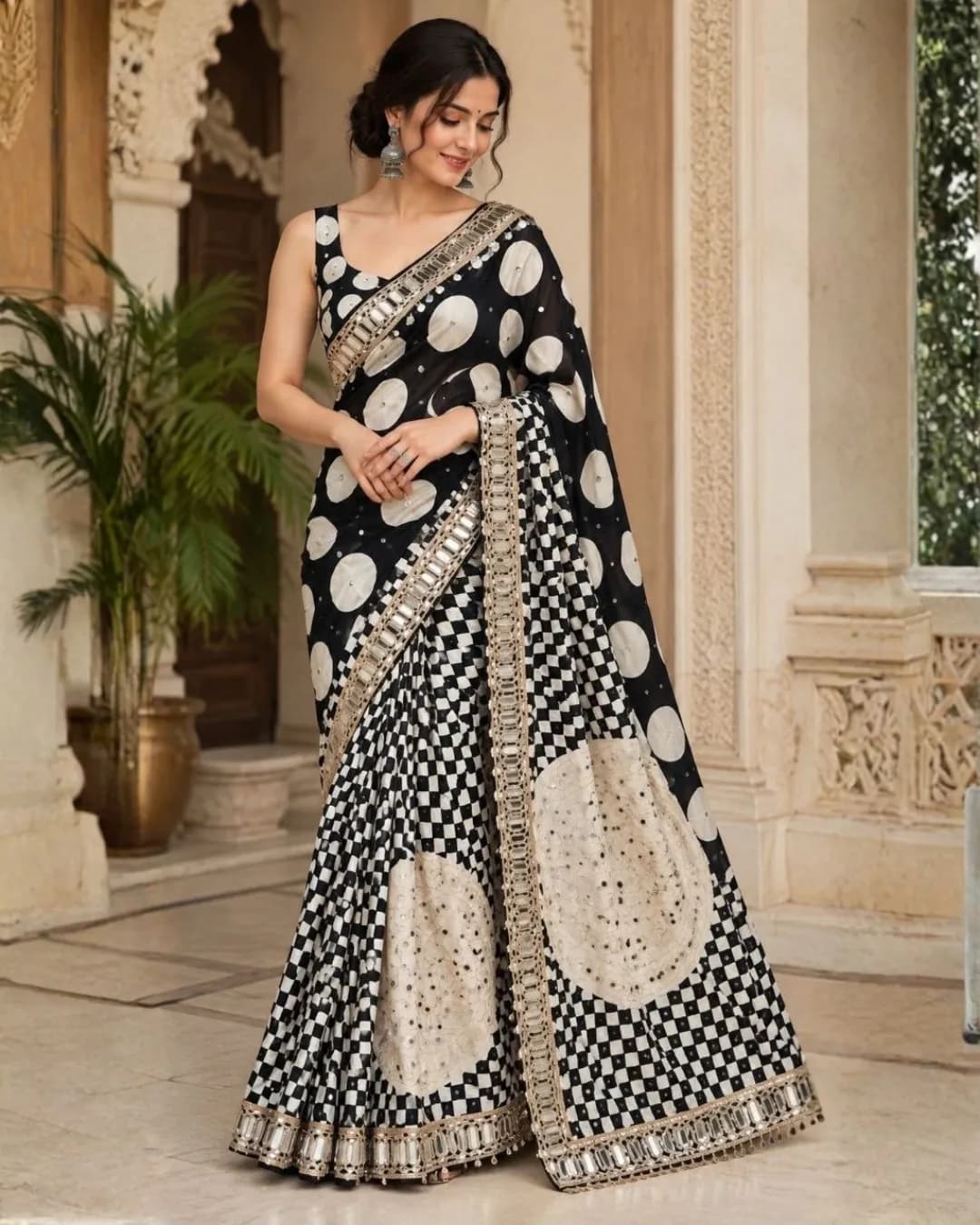 Tollywood Inspired Semi Modal Silk Ajrakh Saree