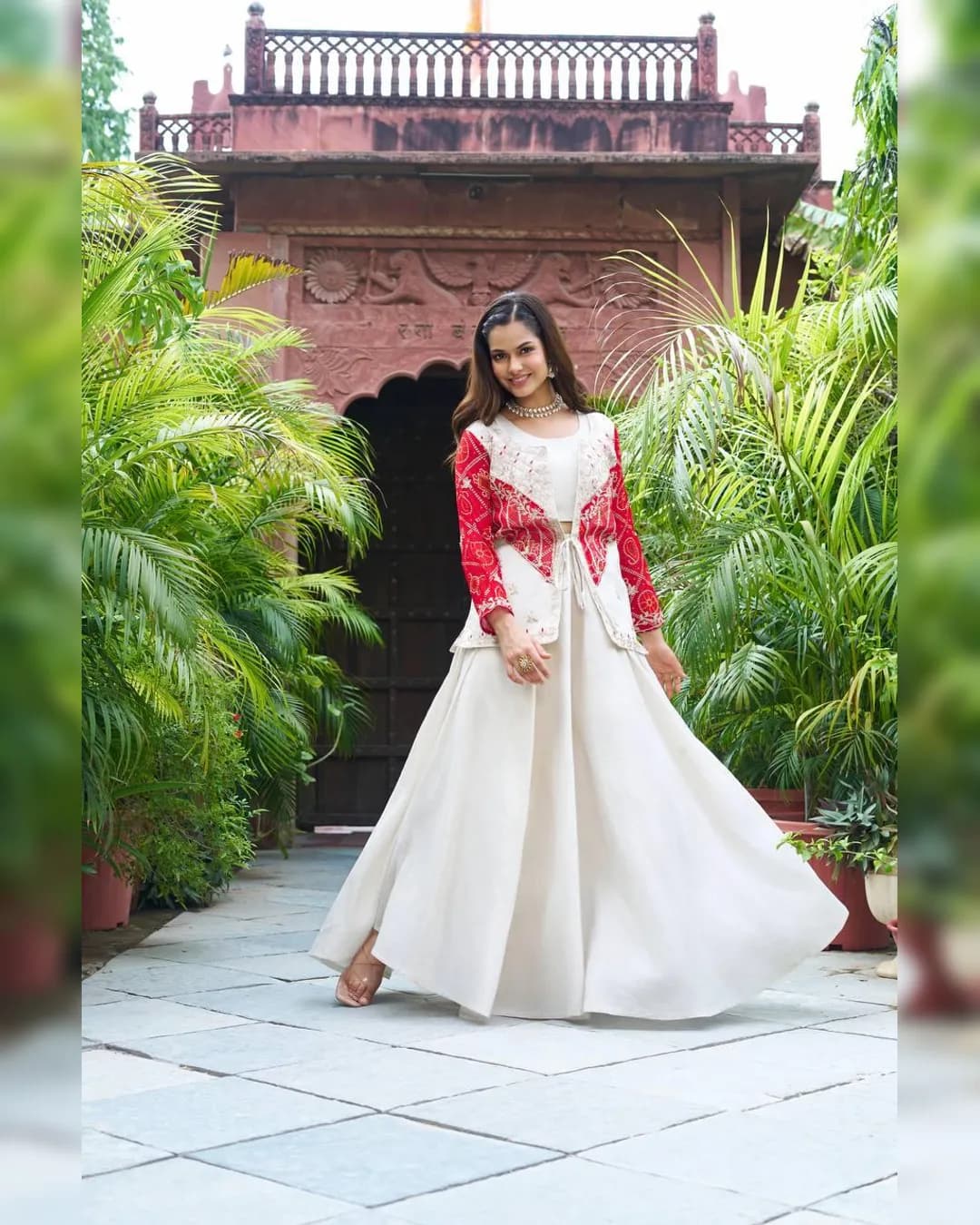 New Festival Special Badhrej Koti, Plazzo & Choli Set alternate view