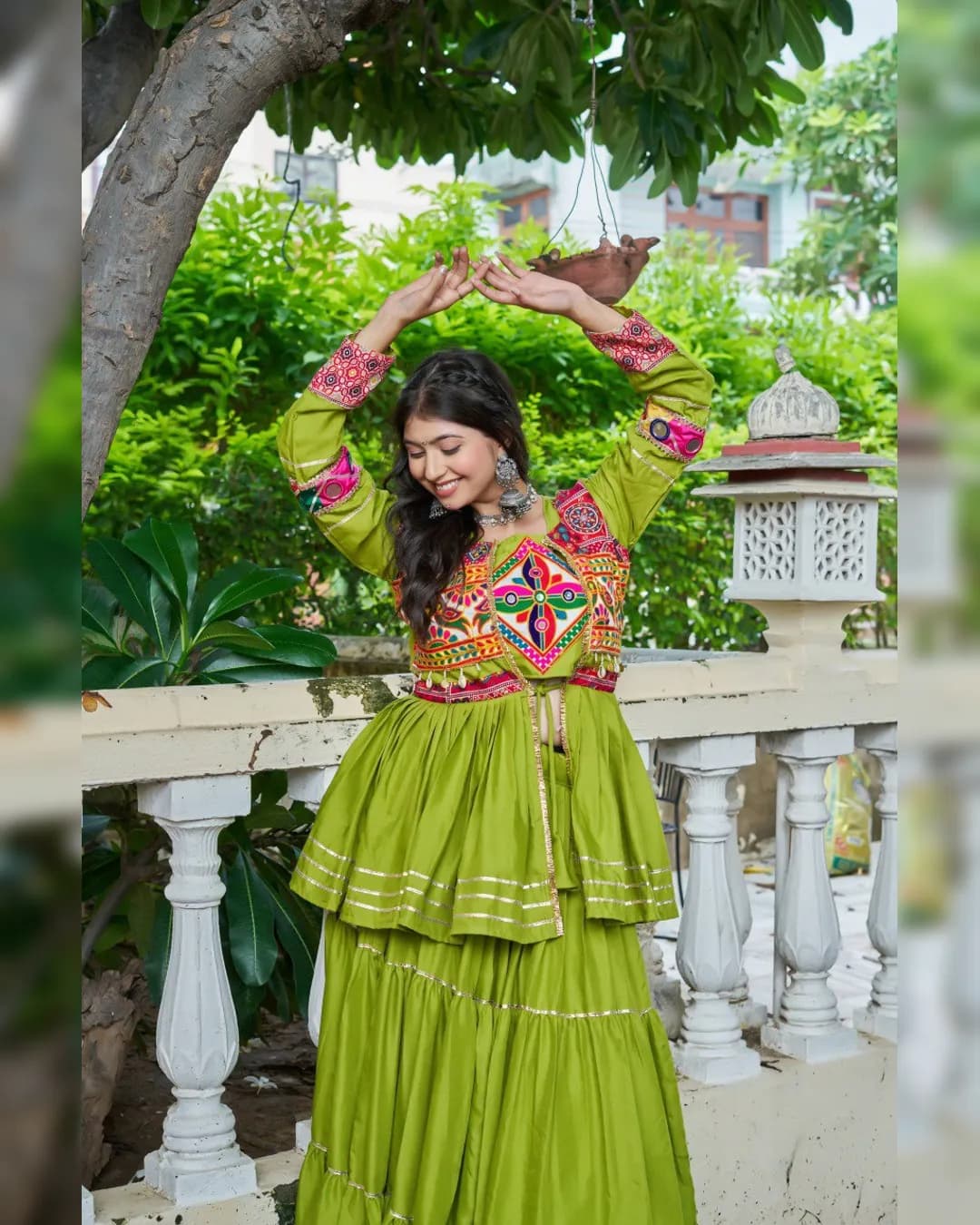 Navratri Special Pure Cotton Lehenga Choli Set alternate view