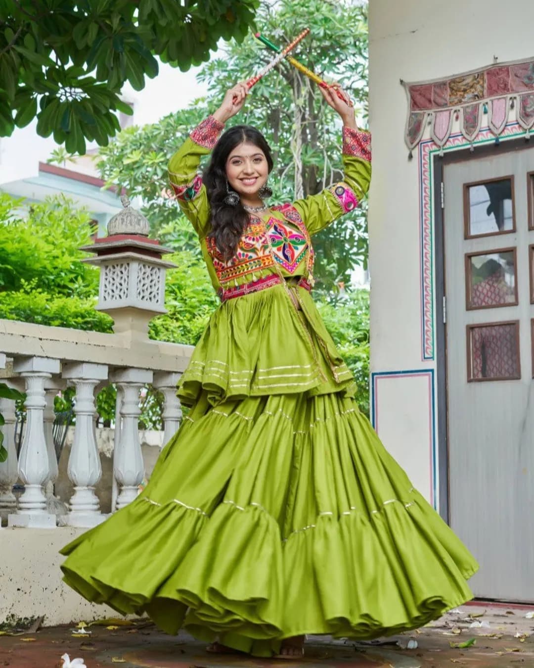 Navratri Special Pure Cotton Lehenga Choli Set