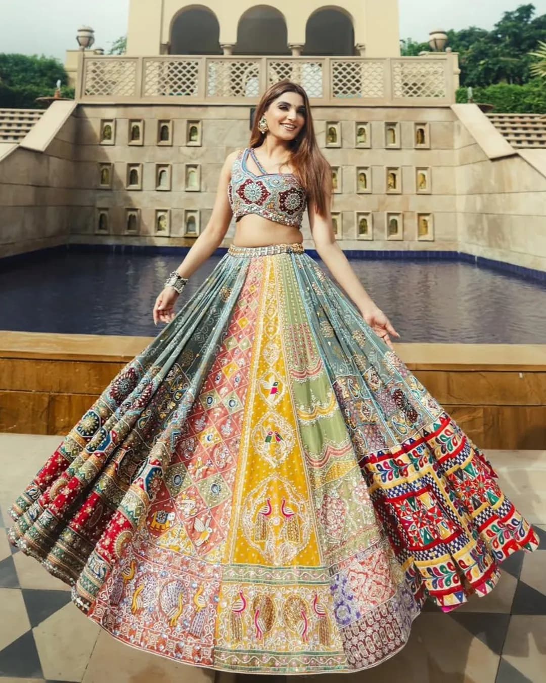 Navratri Special Chaniya Choli Set | Heavy Muslin Cotton with Digital Print & Real Mirror Work