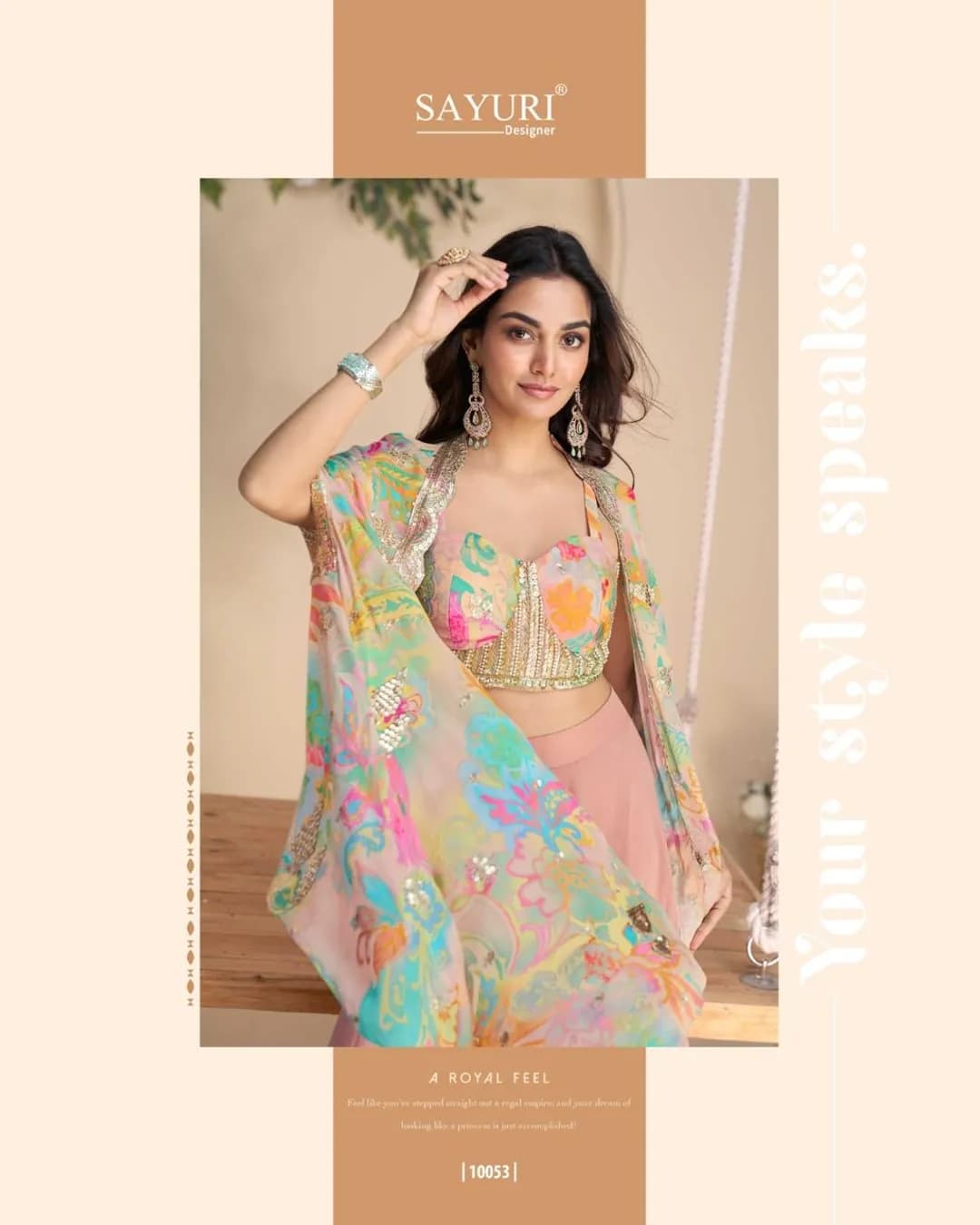WONAYA 10053 – Pastel Pink Real Chinon Silk Embroidered Plazzo Set alternate view