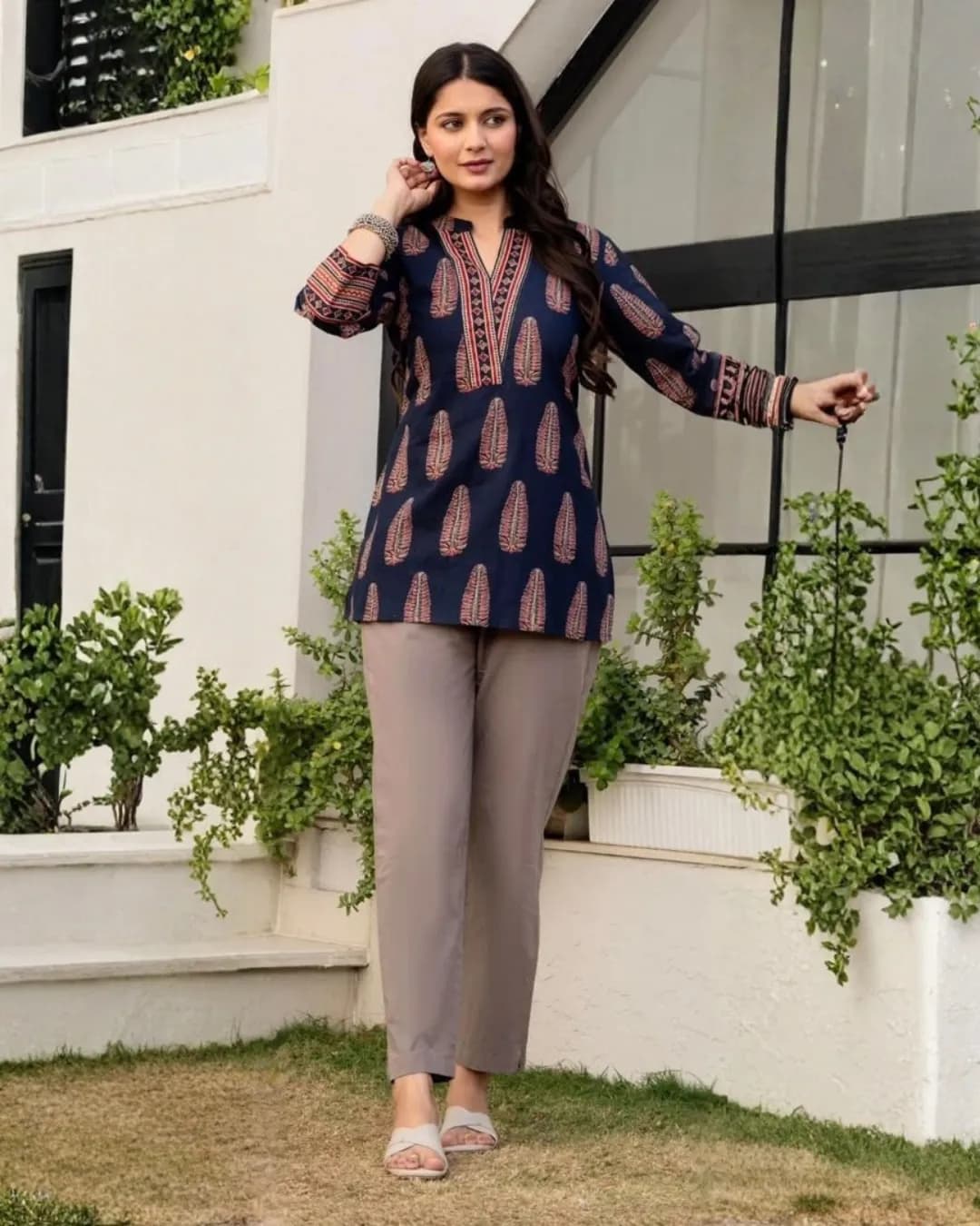 Women's Cotton Printed Top for Regular & Office Wear | Comfortable Casual Top