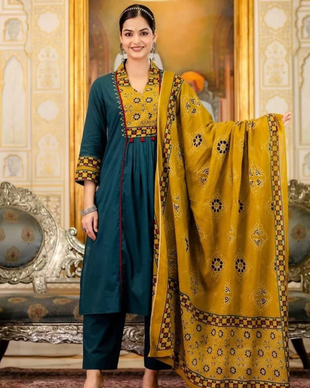 Summer Special Pure Mal Cotton A-Line Anarkali Suit Set