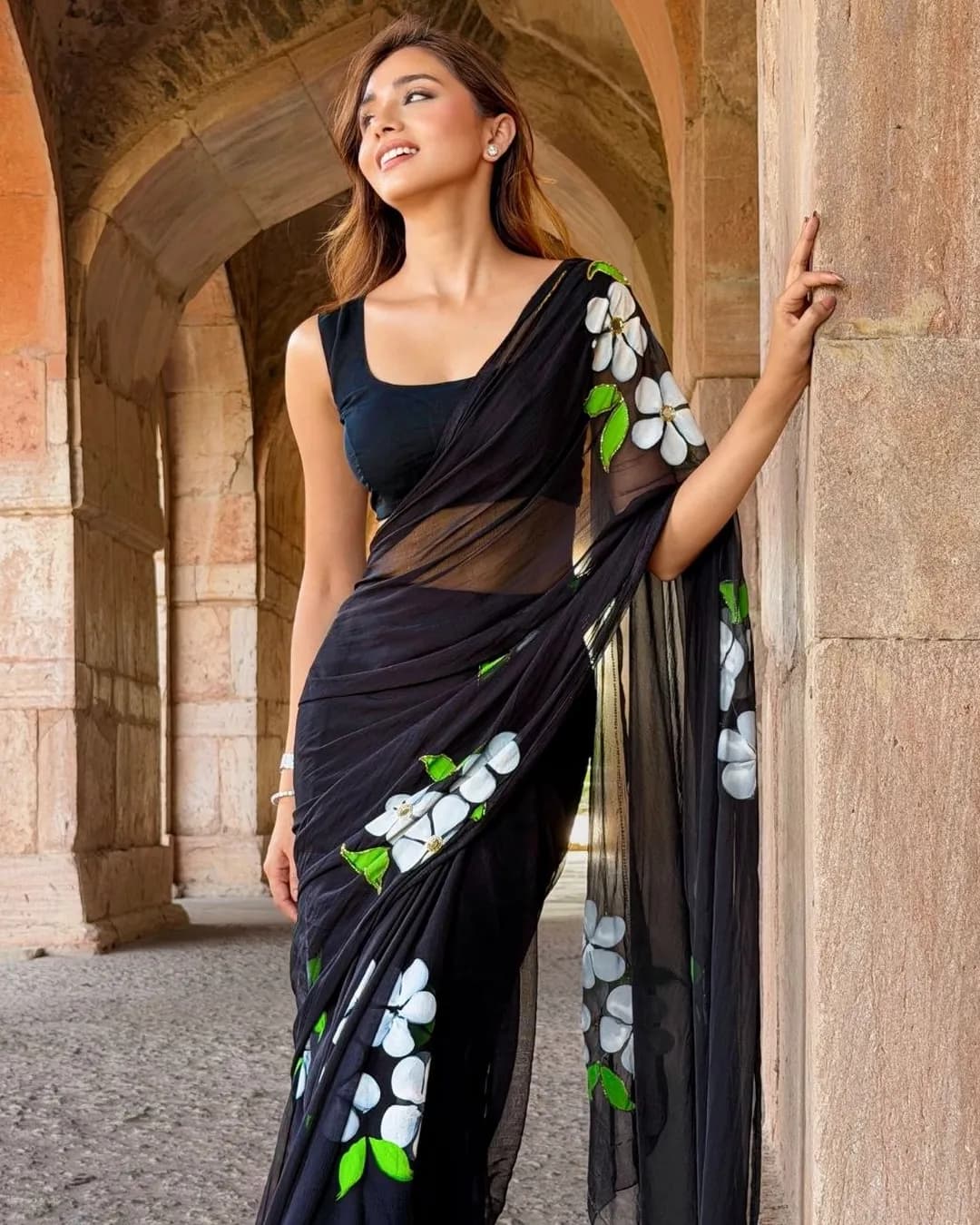 Premium Pure Siffon Handwork Saree